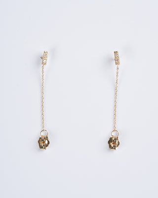 bar chain earrings - gold