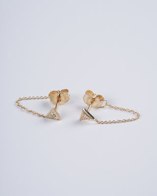 chain earrings - gold
