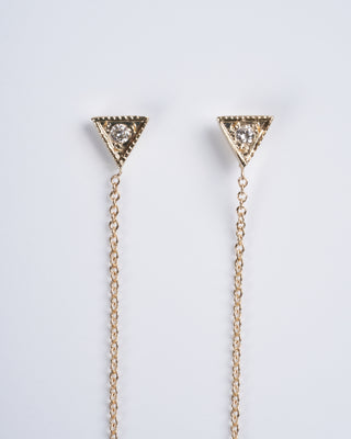 chain earrings - gold