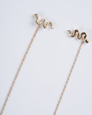 snake threader earrings - gold