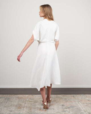 aki wave dress - white vintage toile