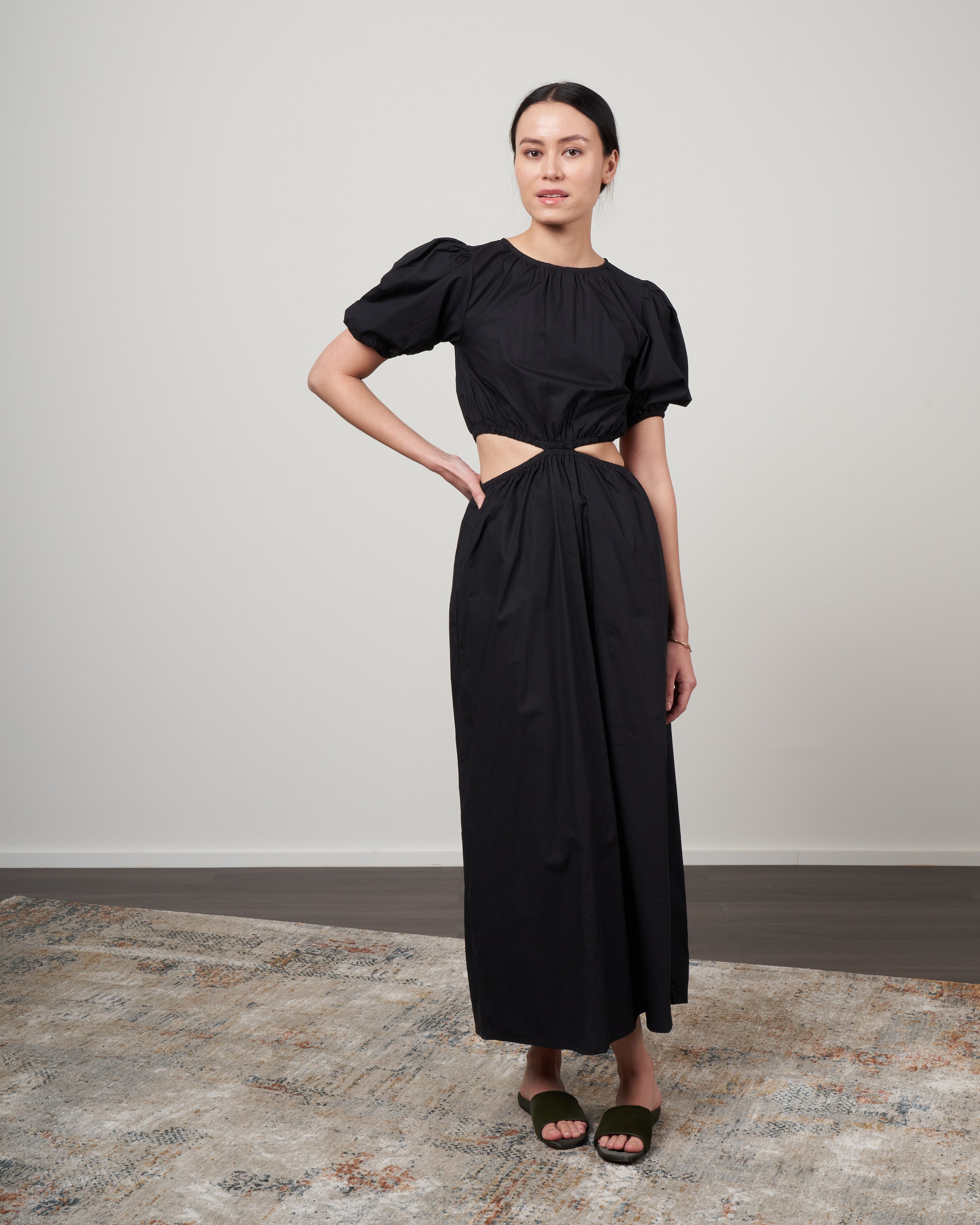 faithfull the brand black midi dress Faithfull - Suis Midi Dress Black
