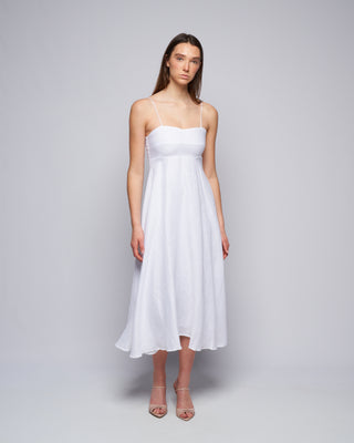 alexandre midi dress - white