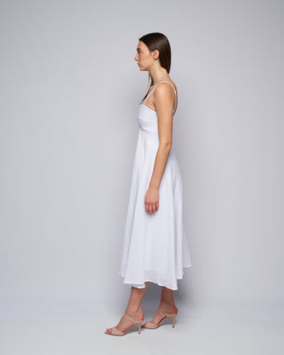 alexandre midi dress - white
