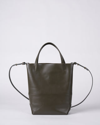 small bag with strap - green leather