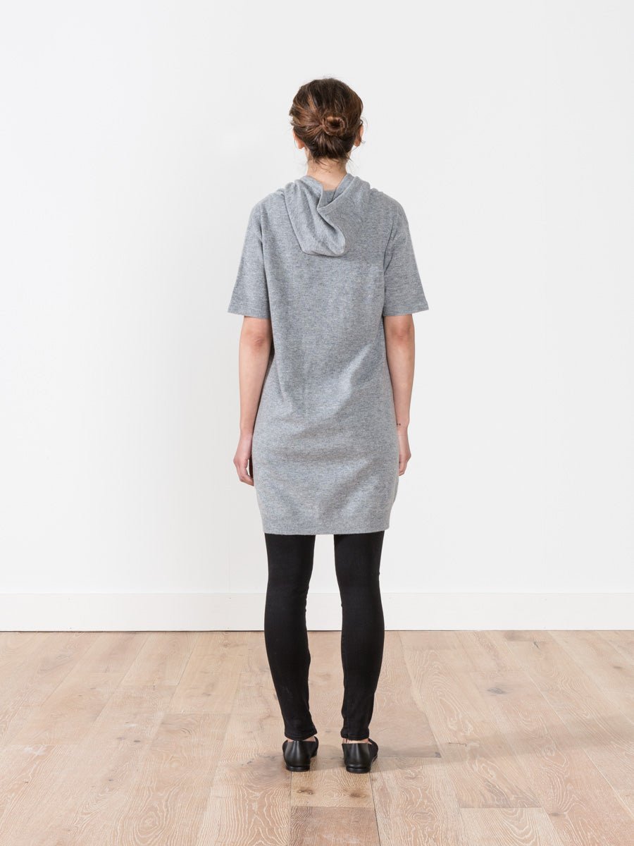Allude Cashmere Hoodie Dress in Mid-Grey Allude Cashmere Hoodie Dress in Mid-Grey