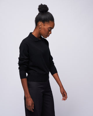 collar sweater - noir