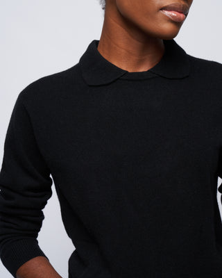 collar sweater - noir