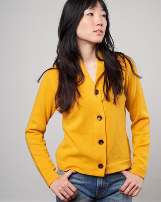 fitted cardigan - golden eye