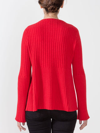bell-sleeve pullover