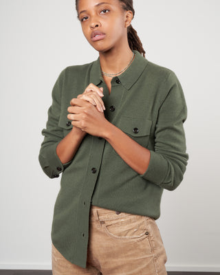 shirt jacket with pockets - cedar