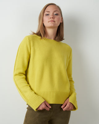 wool cashmere pullover - mellow yellow