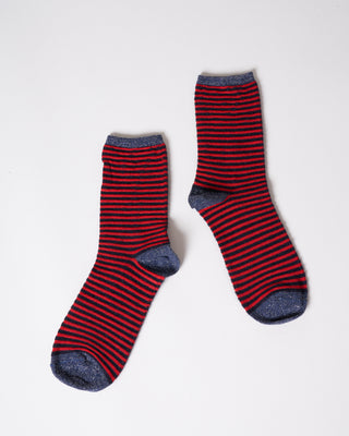 gemma short sock - blue/red