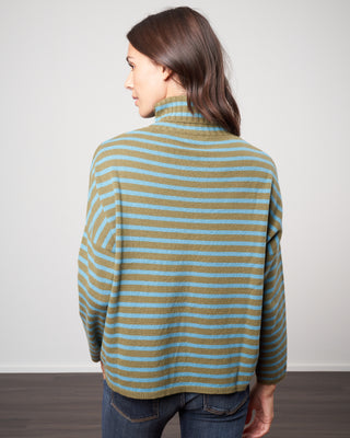 stripes foxy sweater - green/light blue