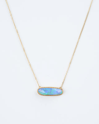 clamshell opal doublet necklace - blue multi