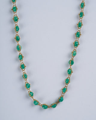 crochet emerald necklace