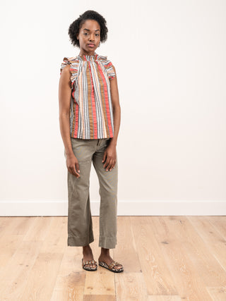 wide leg pant - grey/green