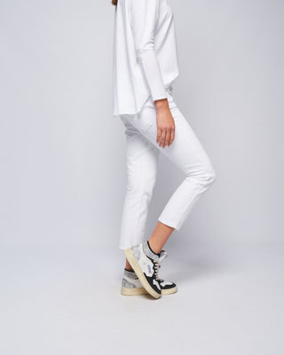 tomboy crop pant - white