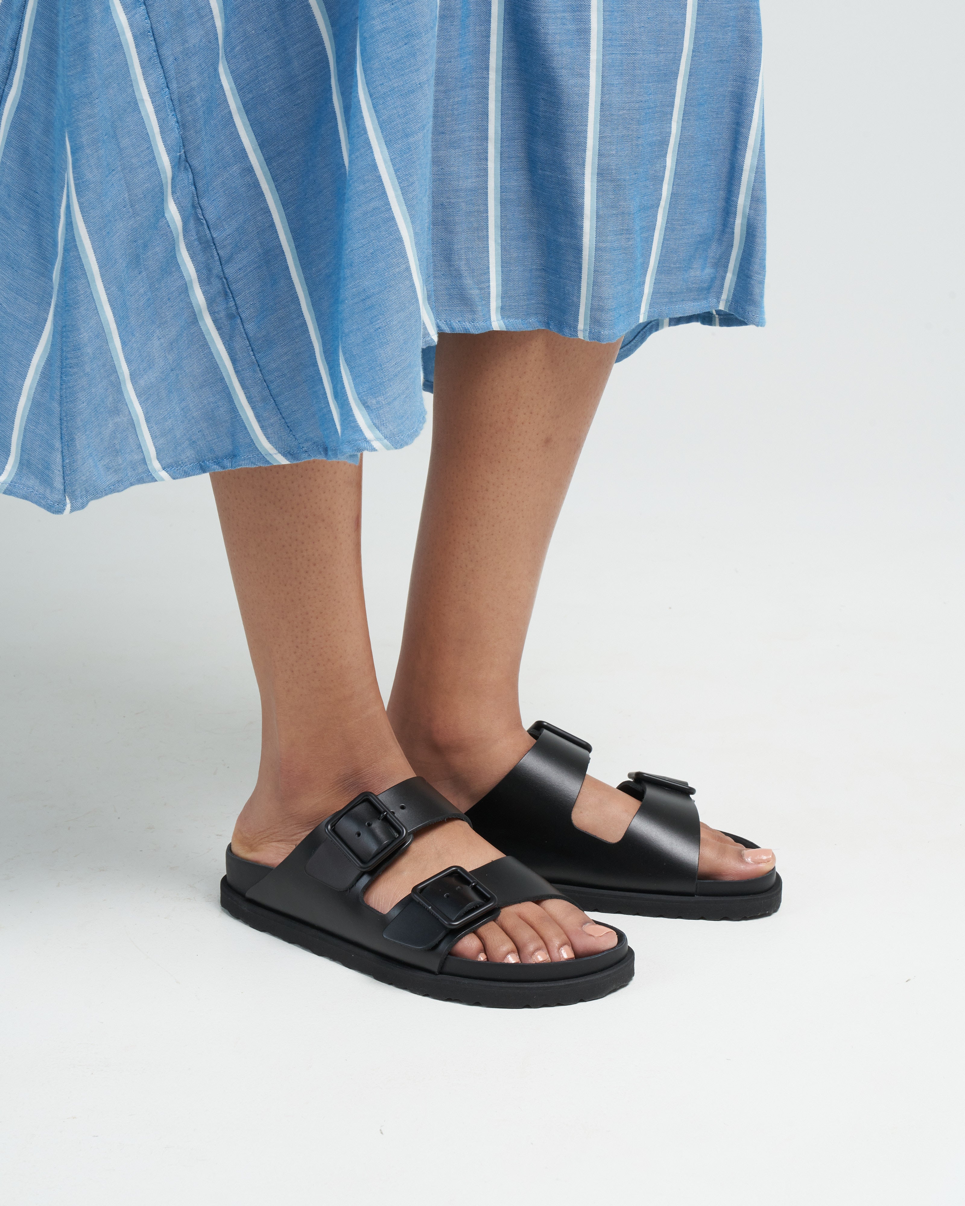 Birkenstock 1774 Arizona Smooth Leather Sandal Black