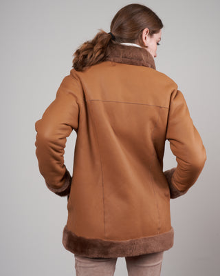 shearling jacket - praline