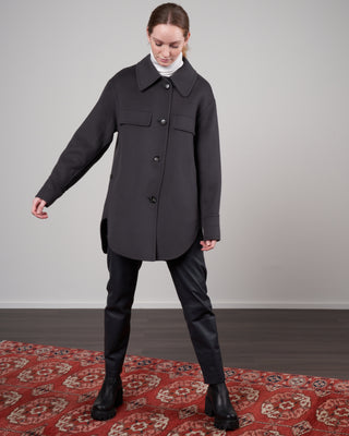 wool jacket - dark grey