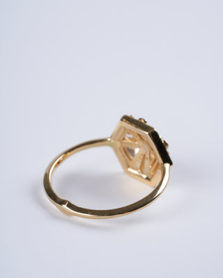 hexagon engagement - gold