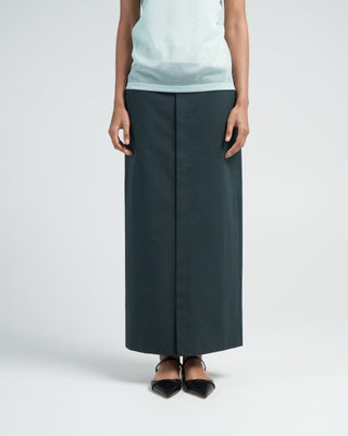 arun suiting back wrap maxi skirt - hazel green