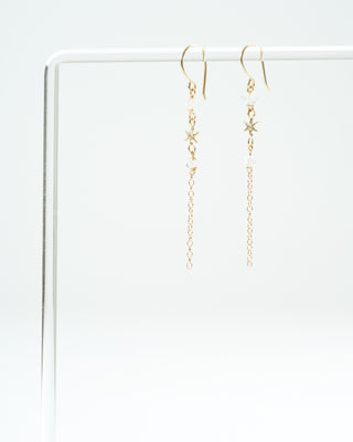 aster drop earrings - gold