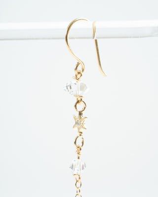 aster drop earrings - gold