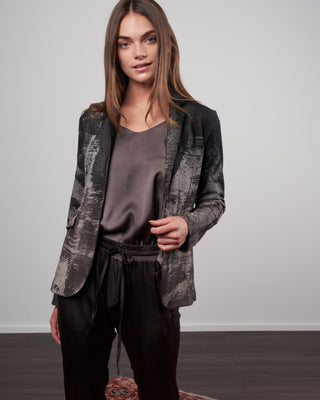 degrade' felted rever jacket with laser effect - carruba