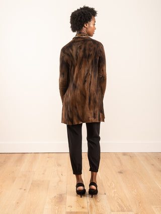 draped shawl cardigan with galactic effect