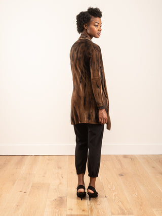 draped shawl cardigan with galactic effect