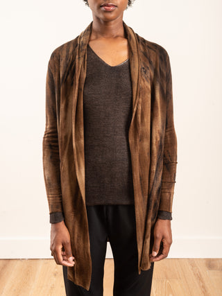 draped shawl cardigan with galactic effect