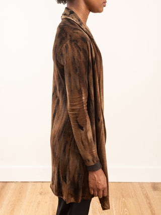 draped shawl cardigan with galactic effect