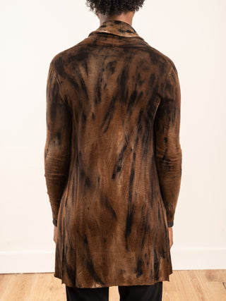 draped shawl cardigan with galactic effect