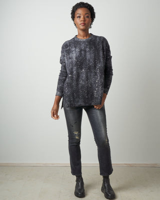 round neck cable pullover - marmo