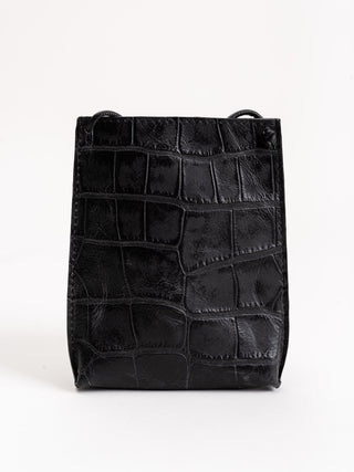 cell pouch - black embossed gator
