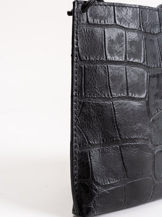 cell pouch - black embossed gator