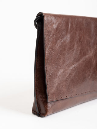 strappy foldover - brown vintage