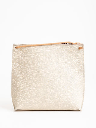 strappy pouch - ivory shagreen