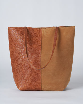 small essential bag - 2 tone saddle ovino/suede