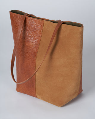 small essential bag - 2 tone saddle ovino/suede