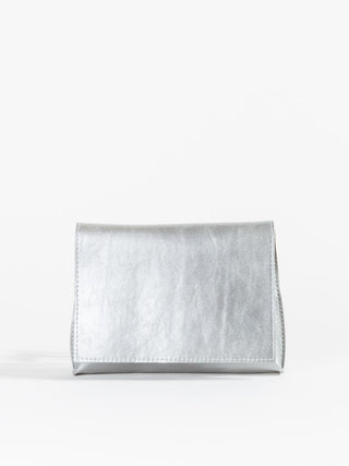 strappy foldover - silver