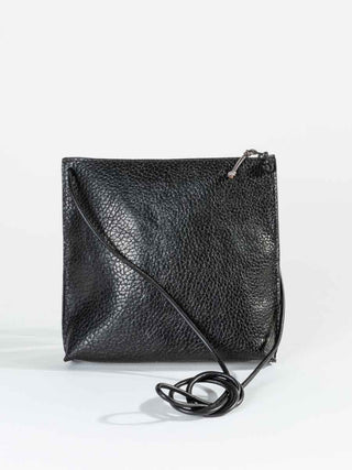 strappy pouch - black grained