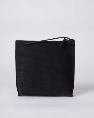 strappy pouch - black suede