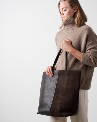 tall essential tote - 2 tone sable