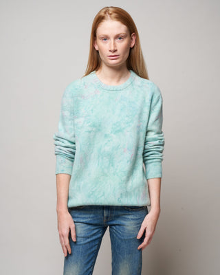 baby marble dye crew sweater - pink/blue/yellow