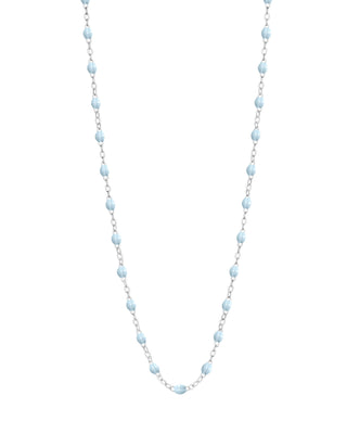 classic gigi white gold necklace - baby blue