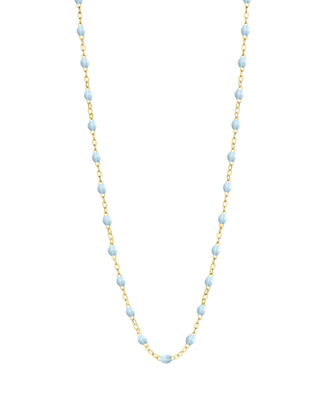 classic gigi yellow gold necklace - baby blue
