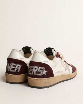 ballstar nappa with suede and 3d star - red wine/white